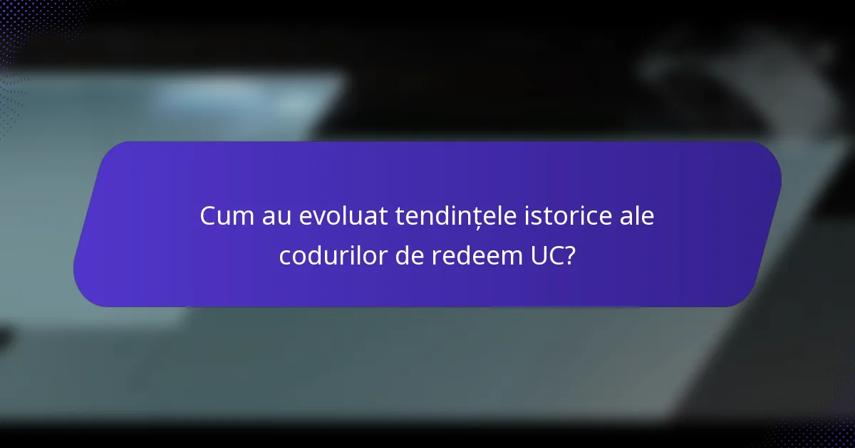 Cum au evoluat tendințele istorice ale codurilor de redeem UC?