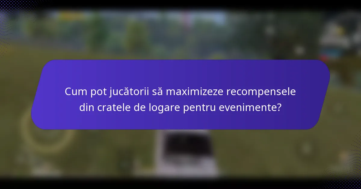 Cum pot jucătorii să maximizeze recompensele din cratele de logare pentru evenimente?