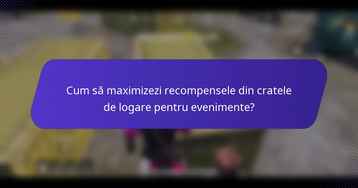 Cum să maximizezi recompensele din cratele de logare pentru evenimente?