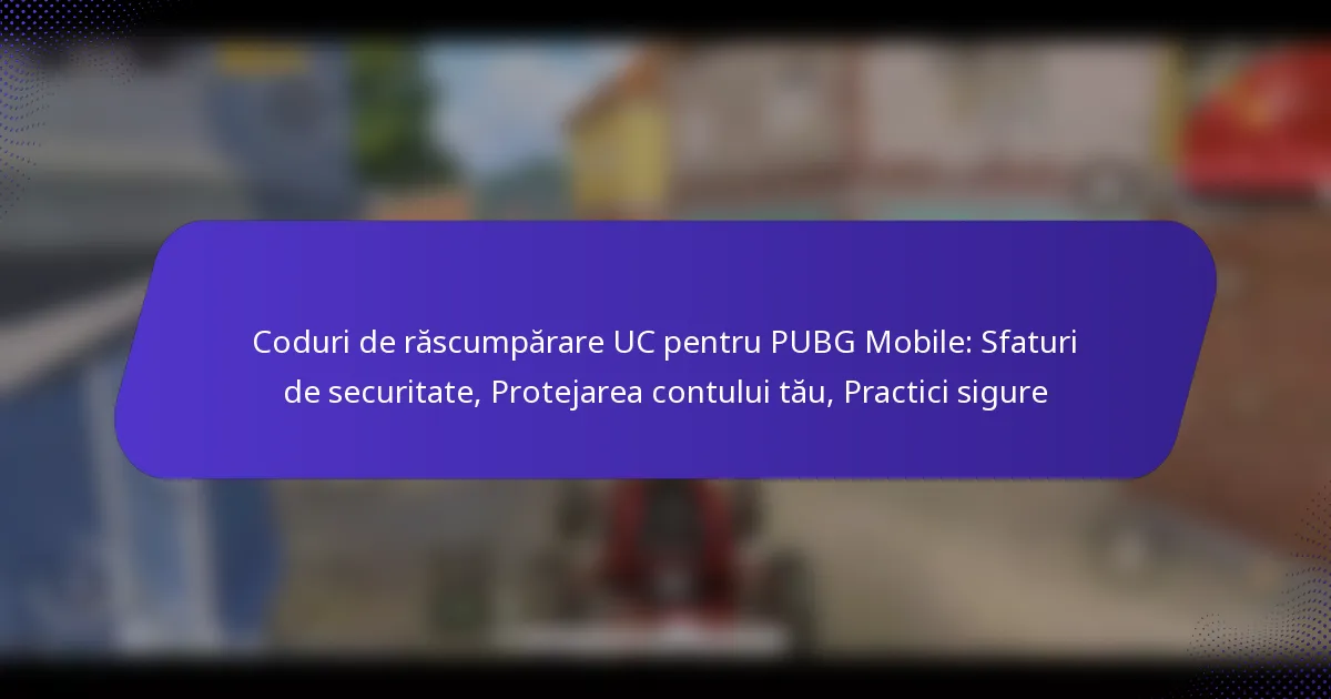 Coduri de răscumpărare UC pentru PUBG Mobile: Sfaturi de securitate, Protejarea contului tău, Practici sigure