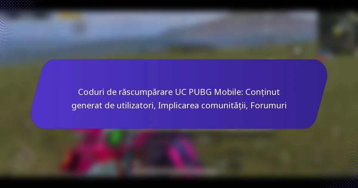 Coduri de răscumpărare UC PUBG Mobile: Conținut generat de utilizatori, Implicarea comunității, Forumuri