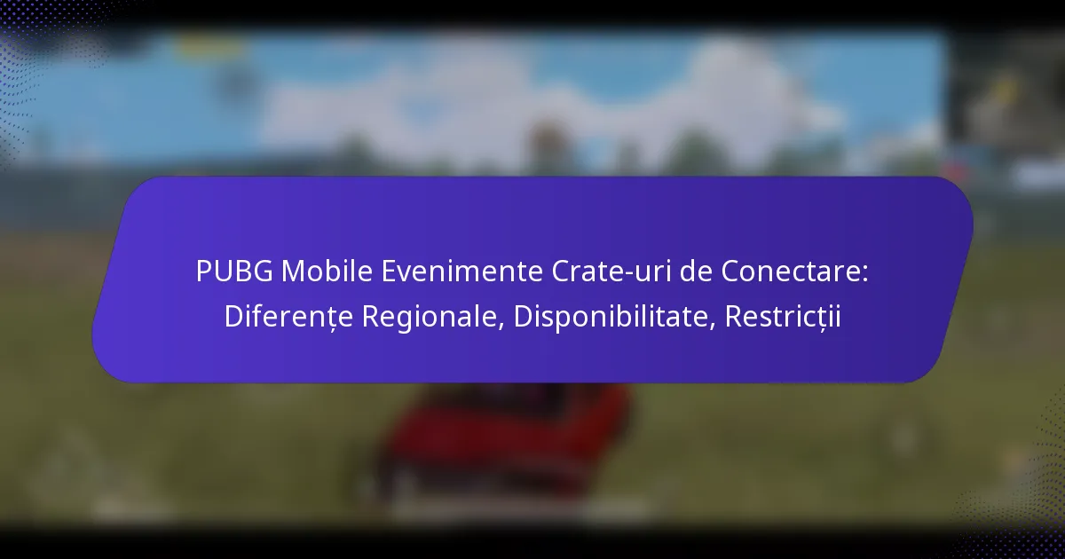 PUBG Mobile Evenimente Crate-uri de Conectare: Diferențe Regionale, Disponibilitate, Restricții